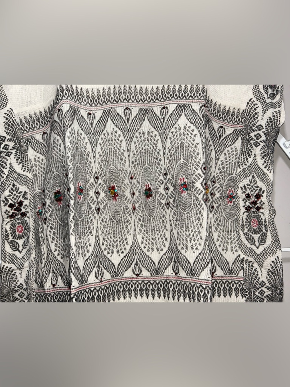 Free People New Romantics Byzantine Dreams Embroidered Boho Top w/ Gemstones - Picture 3 of 13